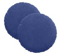 Qnhdfrt 2-Pack Velvet Seat Cushions, 12x12x5 inch Navy Blue
