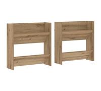 Qnhdfrt 2-Pack Wall-Mounted Engineered Wood Shoe Cabinet, Artisan Oak