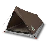Qnhdfrt 2-Person A-Frame Camping Tent, Brown 185T Polyester