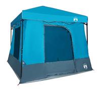 Qnhdfrt 2-Piece Blue Taffeta Camping Tent Set with Canopy
