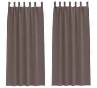 Qnhdfrt 2-Piece Dark Brown Blackout Curtains, Triple Weave Polyester