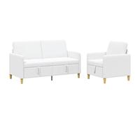 Qnhdfrt 2-Piece White Polyester Modular Sofa with Storage
