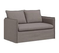 Qnhdfrt 2-Seater Fabric Sofa, Taupe Modular Design, 136x82x85cm