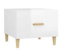 Qnhdfrt 20" Glossy White Wood End Table with Drawer