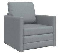 Qnhdfrt 24-inch Convertible Sleeper Chair, Light Gray Fabric Foldable Bed