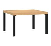 Qnhdfrt 25.6" Square Aluminum Patio Coffee Table, Rustproof Black