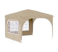 Qnhdfrt 290x290 cm Pop-Up Canopy Tent with 2 Sidewalls, Cream