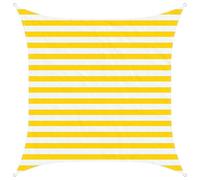 Qnhdfrt 2x2m Square Oxford Polyester Sun Shade Sail, Yellow and White