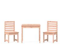 Qnhdfrt 3-Piece Solid Douglas Fir Wood Bistro Set