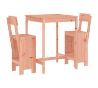 Qnhdfrt 3-Piece Solid Douglas Wood Outdoor Bar Set