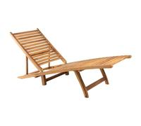 Qnhdfrt 3-Position Folding Solid Teak Wood Sun Lounger