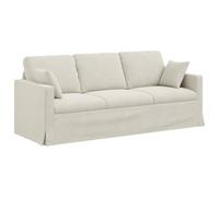 Qnhdfrt 3-Seater Modular Velvet Sofa with Metal Frame, Cream