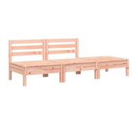Qnhdfrt 3-Seater Solid Douglas Wood Modular Outdoor Sofa