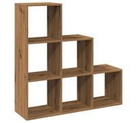 Qnhdfrt 3-Tier 6-Cube Engineered Wood Room Divider, Artisan Oak