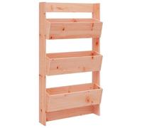 Qnhdfrt 3-Tier Douglas Fir Wood Vertical Wall Planter