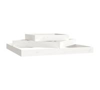 Qnhdfrt 3-Tier Solid Pine Wood Raised Garden Bed, White