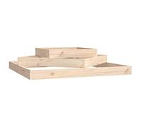 Qnhdfrt 3-Tier Square Solid Pine Wood Raised Garden Bed