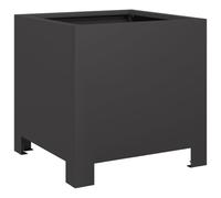 Qnhdfrt 30x30x30 cm Square Steel Garden Planter, Black