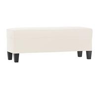 Qnhdfrt 39-inch Beige Microfiber Upholstered End of Bed Bench