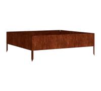 Qnhdfrt 39x39x13 inch Corten Steel Raised Garden Bed, Square