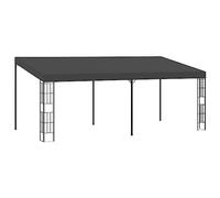 Qnhdfrt 3x6m Lean-to Wall-Mounted Steel Gazebo, Anthracite
