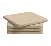 Qnhdfrt 4-Pack Cream Microfiber Chair Pads with Ties