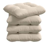 Qnhdfrt 4-Pack Microfiber Chair Pads, 16x16 inch Beige