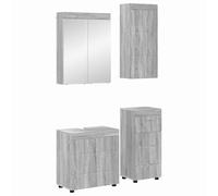 Qnhdfrt 4-Piece Bathroom Vanity Cabinet Set, Sonoma Gray