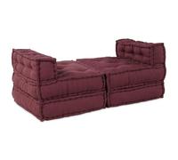 Qnhdfrt 4-Piece Modular Fabric Sectional Sofa, Brown