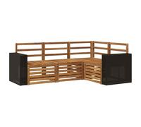 Qnhdfrt 4-Piece Solid Acacia Wood Outdoor Patio Furniture Set