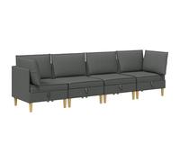 Qnhdfrt 4-Seat Modular Sectional Sofa with Storage, Dark Gray Fabric