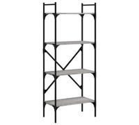 Qnhdfrt 4-Tier Engineered Wood and Steel Frame Bookshelf