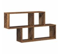 Qnhdfrt 4-Tier Engineered Wood Floating Wall Shelf, Brown