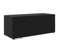 Qnhdfrt 40-inch Black Velvet Backless End of Bed Bench