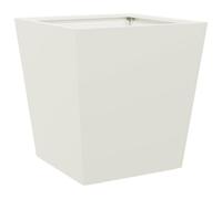 Qnhdfrt 40x40x40cm Square White Steel Planter Without Drainage Hole