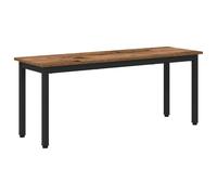 Qnhdfrt 43" Engineered Wood and Metal Dining Bench, Rustic Brown