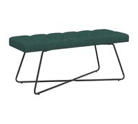 Qnhdfrt 43" Tufted Fabric End of Bed Bench, Dark Green