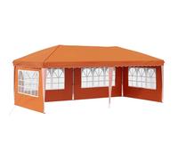 Qnhdfrt 5.75x2.89m Pop-Up Canopy Tent with 4 Sidewalls, Orange
