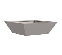 Qnhdfrt 5-Pack Rust Corten Steel Trapezoid Garden Planters | These 50x50x15 cm rustic metal pots are suitable for growing flowers, herbs, and outdoor shrubs on the patio.