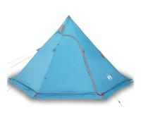 Qnhdfrt 5-Person Waterproof Teepee Camping Tent, Blue