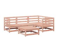 Qnhdfrt 5-Piece Solid Douglas Fir Wood Modular Patio Sofa Set