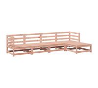 Qnhdfrt 5-Piece Solid Douglas Fir Wood Outdoor Modular Sofa Set