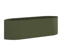 Qnhdfrt 55x16x16 inch Metal Raised Garden Bed, Olive Green