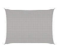 Qnhdfrt 5x7m Rectangular HDPE Sun Shade Sail, Light Gray and White