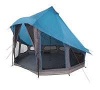 Qnhdfrt 6-Person Blue Taffeta Teepee Camping Tent