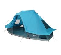 Qnhdfrt 6-Person Blue Taffeta Teepee Tent