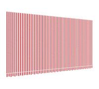 Qnhdfrt 6x3m Red and White Striped Polyester Replacement Awning Fabric