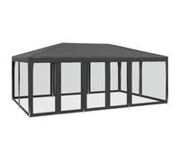 Qnhdfrt 6x4m Anthracite HDPE Party Tent with 10 Mesh Walls