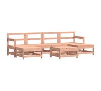 Qnhdfrt 7-Piece Solid Douglas Fir Wood Outdoor Modular Sofa Set