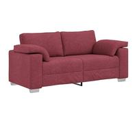 Qnhdfrt 71-inch 2-Seater Fabric Sofa with Wide Armrests, Burgundy